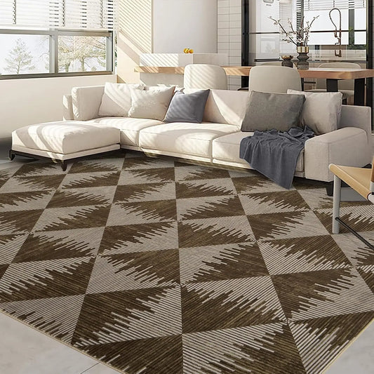 Area Rugs Modern Neutral Living Room Rug Machine Washable Rug for Bedroom Low Pile Farmhouse Carpet for Dining Room Entryway