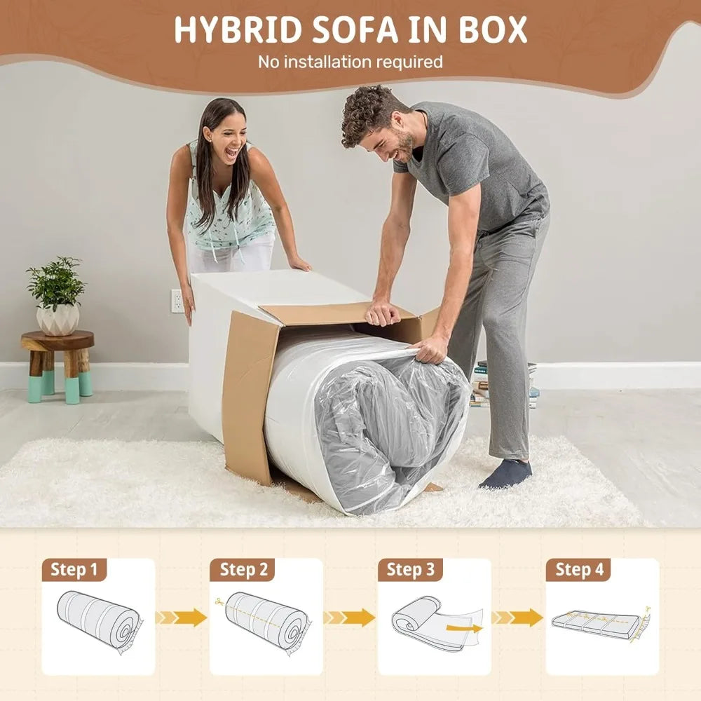 Cloud Loveseat Sofa, No Assembly Required Comfy Deep Seat Couches 1 pcs for Living Room, Bedroom, Apartment