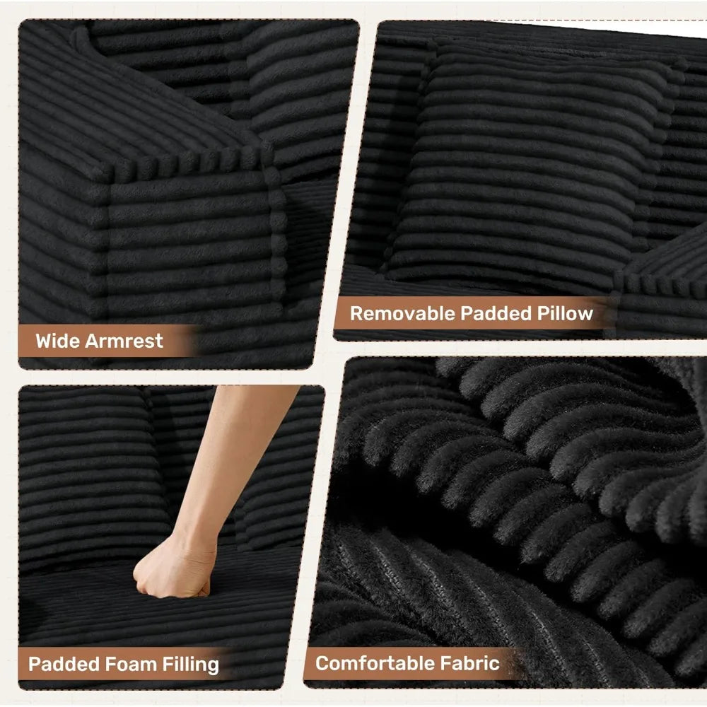 Cloud Loveseat Sofa, No Assembly Required Comfy Deep Seat Couches 1 pcs for Living Room, Bedroom, Apartment