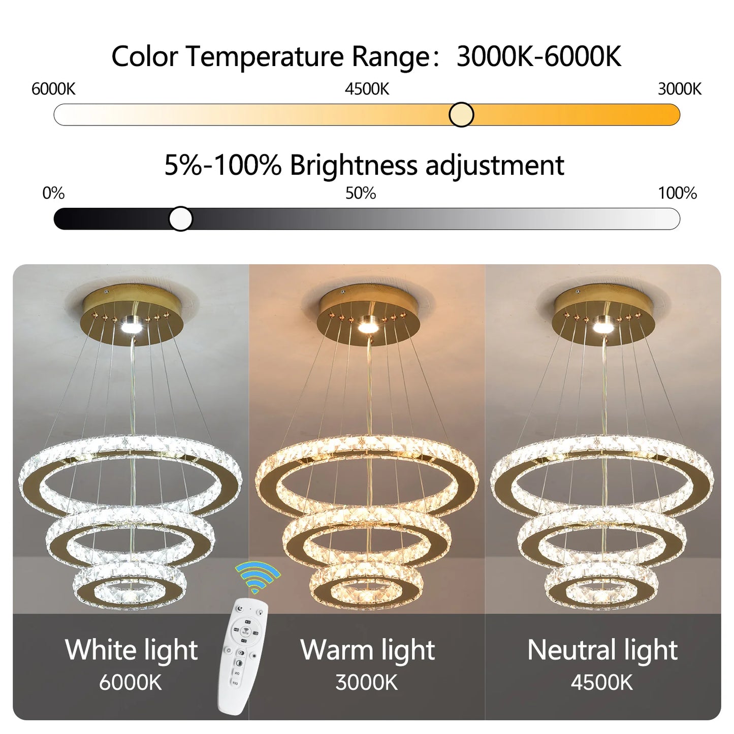 French luxury crystal chandeliers Hall living room Led ceiling lamp pendant ceiling light Room Kitchen Dining table decoration 