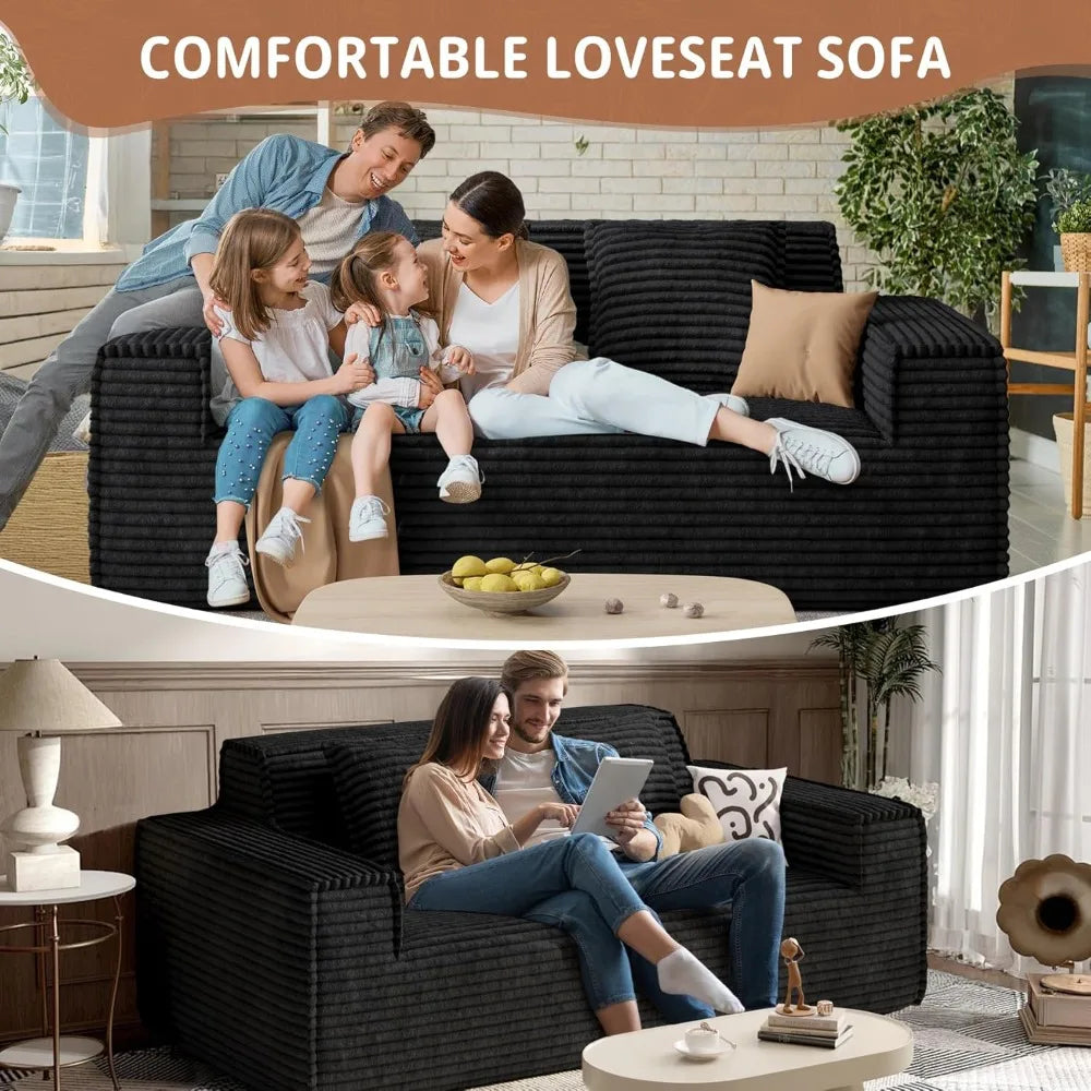 Cloud Loveseat Sofa, No Assembly Required Comfy Deep Seat Couches 1 pcs for Living Room, Bedroom, Apartment