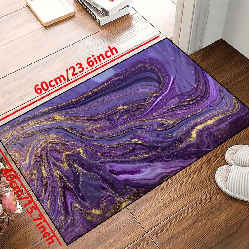 Purple Non Slip Rug, Machine Washable Mat, Large Size Options, Perfect for Entryway Living Room Bedroom, Stylish Home Decor
