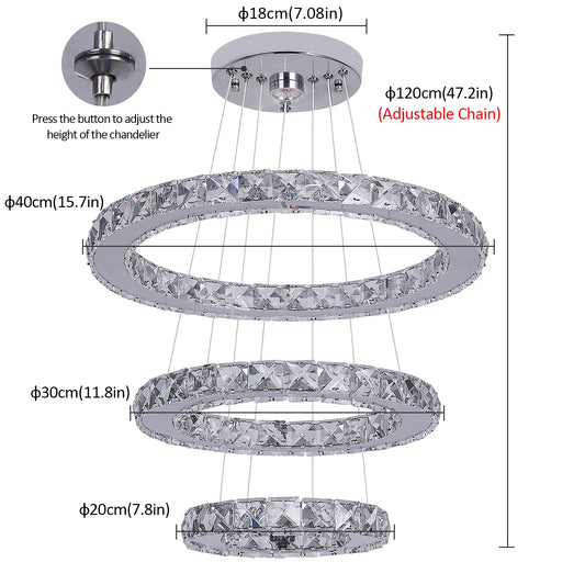 French luxury crystal chandeliers Hall living room Led ceiling lamp pendant ceiling light Room Kitchen Dining table decoration 