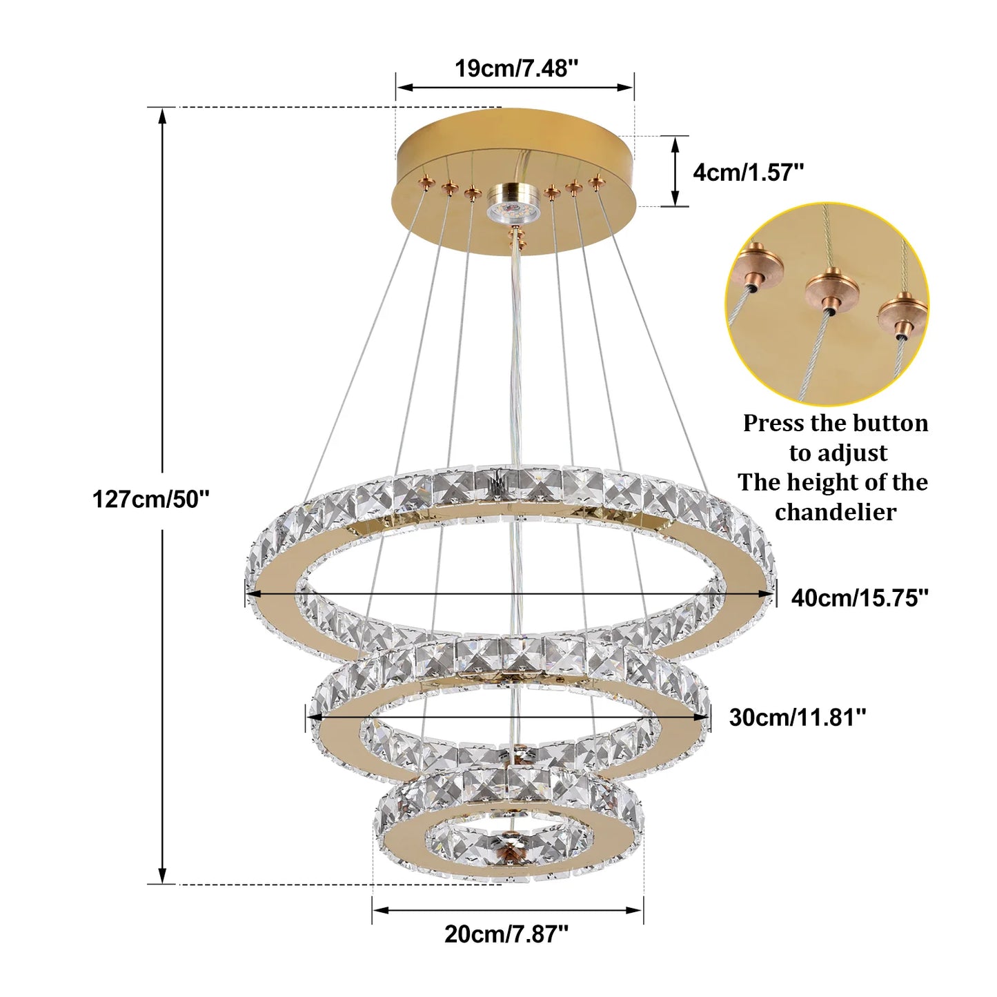 French luxury crystal chandeliers Hall living room Led ceiling lamp pendant ceiling light Room Kitchen Dining table decoration 