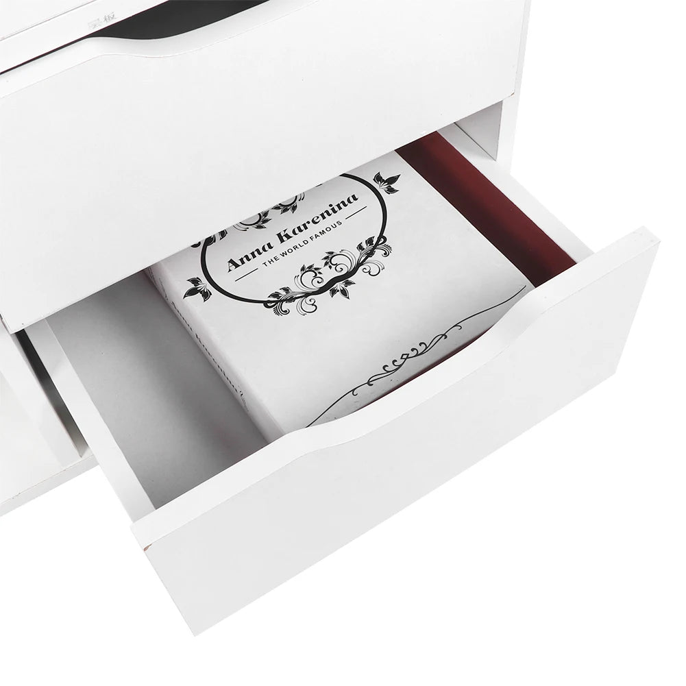 Drawer Bedside Table  Standing Bedroom Bedside Table Night Stand Cabinet with Drawers Foot Storage Organizer Bedside Cabinet