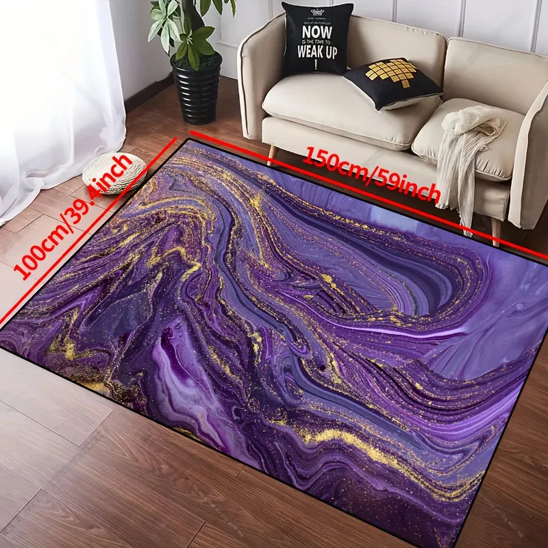 Purple Non Slip Rug, Machine Washable Mat, Large Size Options, Perfect for Entryway Living Room Bedroom, Stylish Home Decor