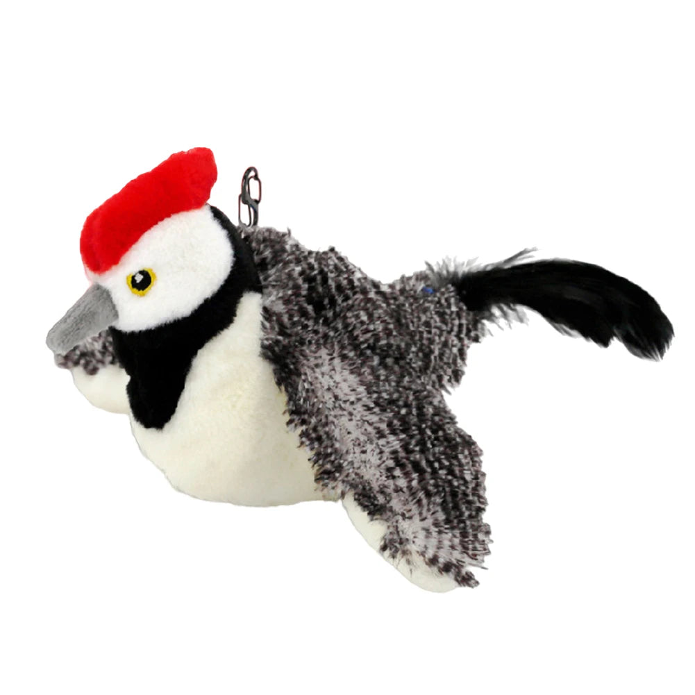 Interactive Cat Toys Flapping Wings(no Flying) Sparrow Catnip Toys Simulated Chirping Bird with Vibration Sensor for Cats