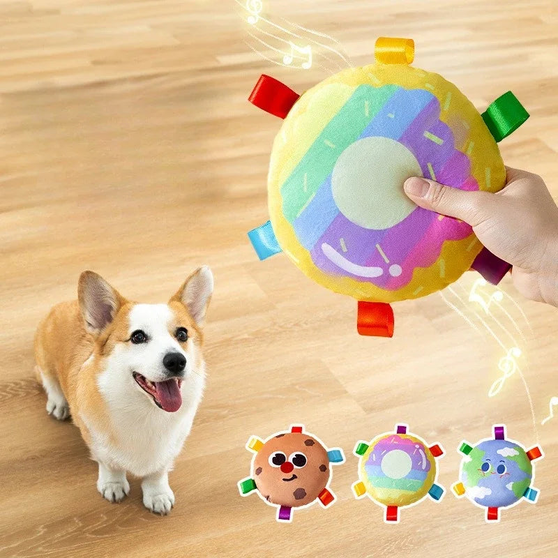 Interactive Ball Dog Toy, Suitable for Aggressive Chewers Training To Decompress and Resist Bites, Plush Handles, Pet Supplies