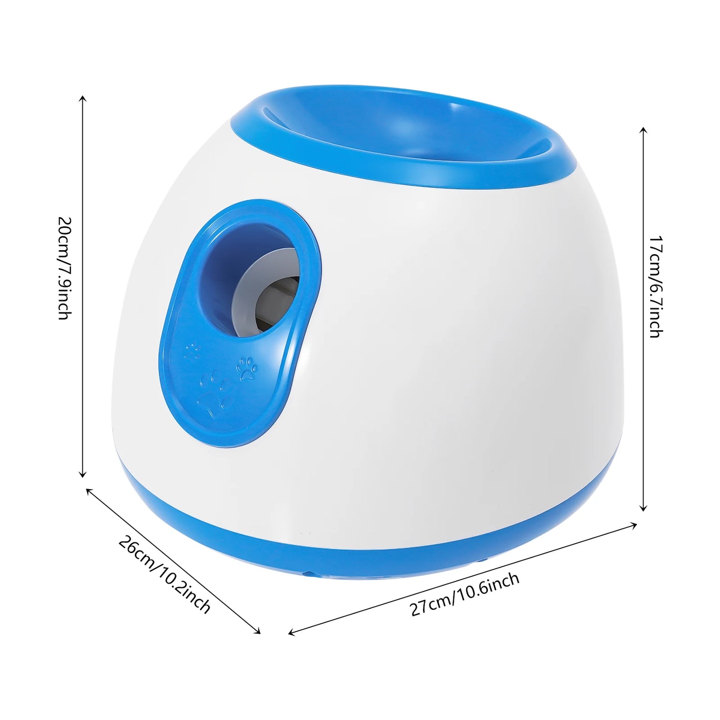 Automatic Ball Launcher for Dogs, Adjustable 10-30ft Throw Distance, Dual Power Option, Includes 2" Machine-Washable Balls