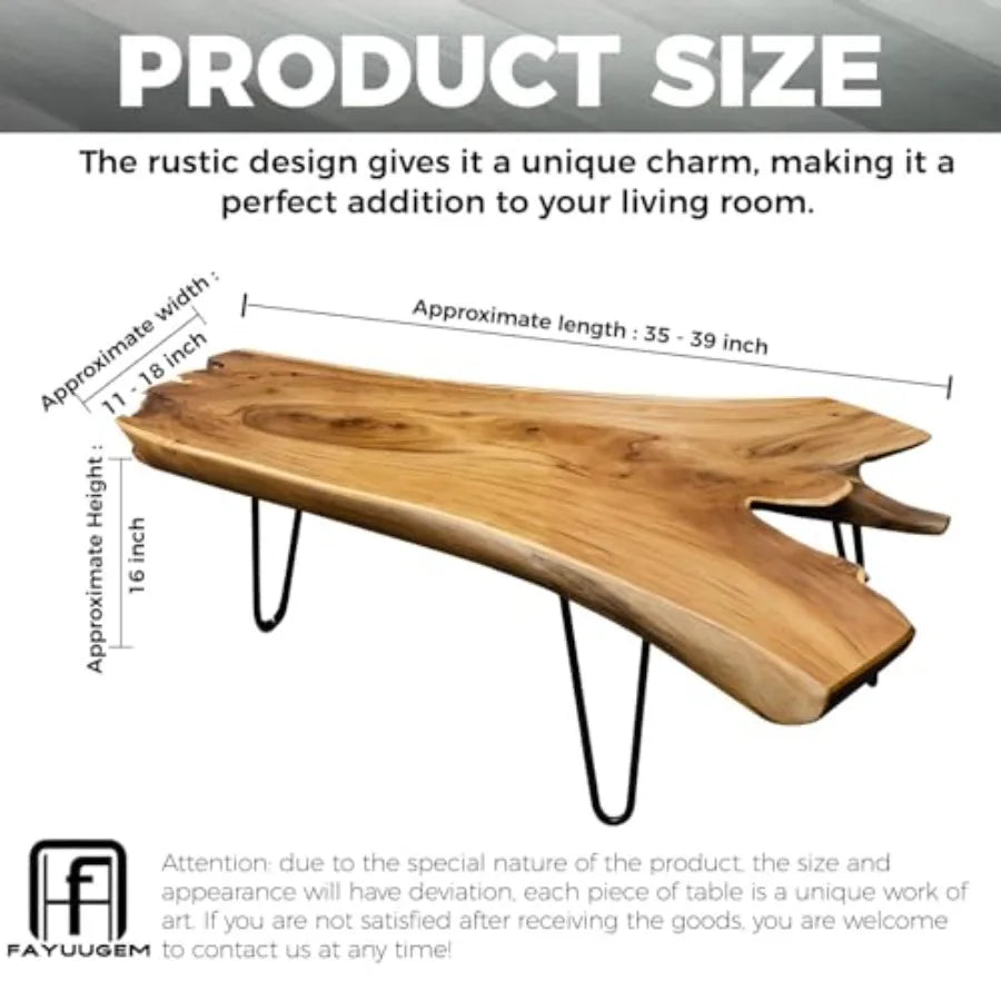 Wood Coffee Table Live Edge Coffee Table tural Wooden Coffee Tables for Living Room