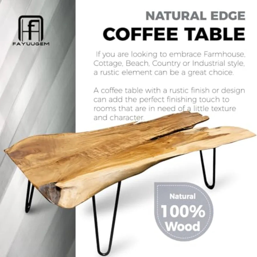 Wood Coffee Table Live Edge Coffee Table tural Wooden Coffee Tables for Living Room
