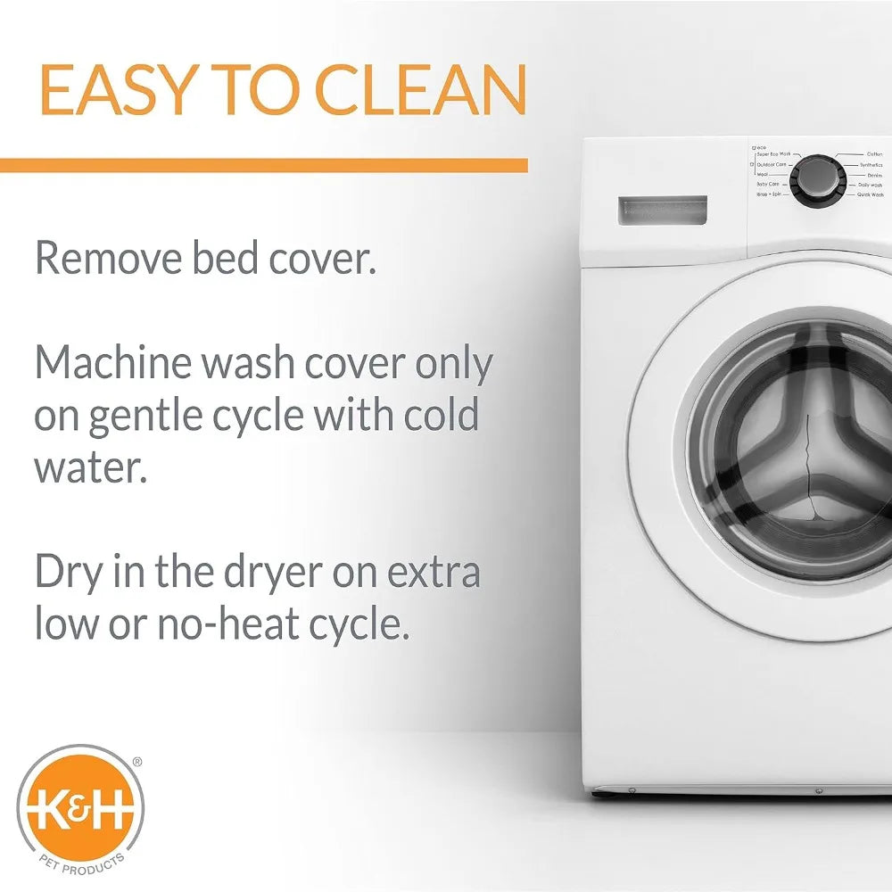 K&H Pet Products Bolster Kitty Sill Cat Window Perch Bed for Large Cats, Orthopedic Window Hammock Holds 40 lbs, Washable Cover,