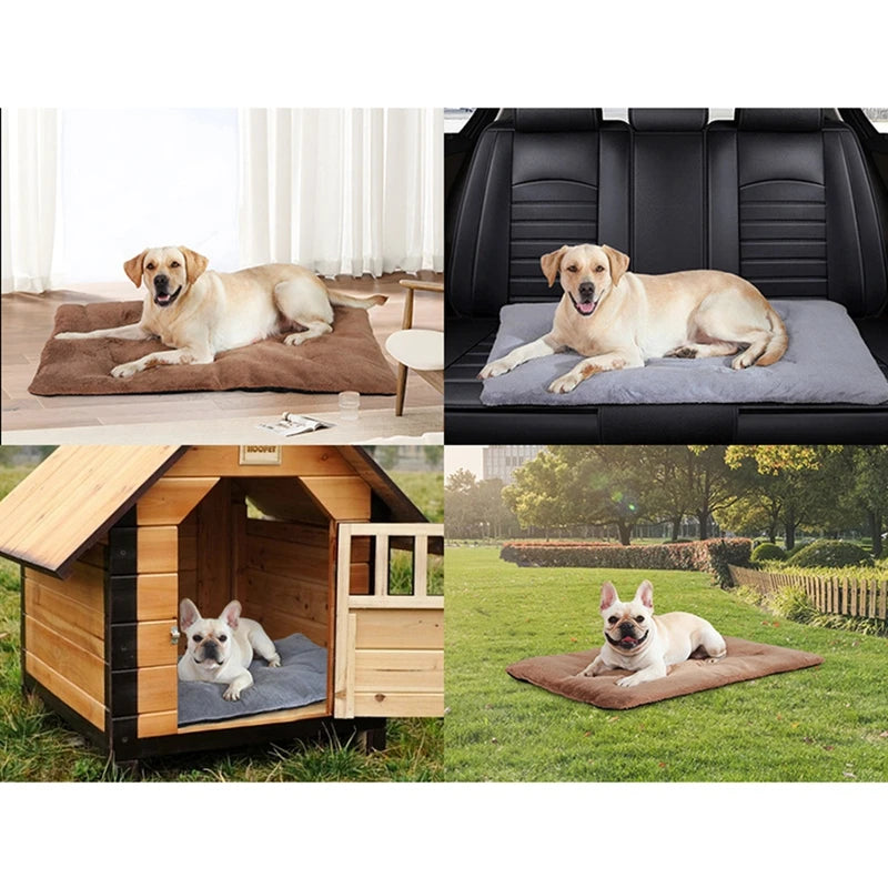 Dog Bed Short Plush Pet Heated Sleeping Mat Cats And Dogs Cute Pet Mat Blanket Thickened Sleeping Mat Small Large Dog Pet Suppli