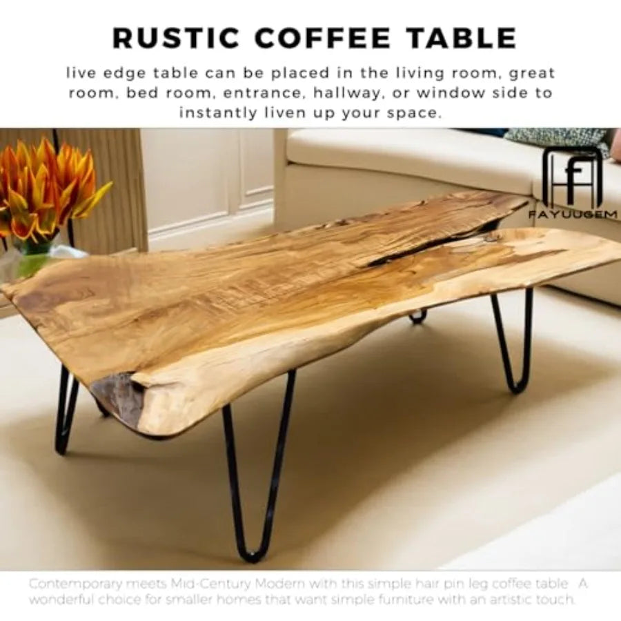 Wood Coffee Table Live Edge Coffee Table tural Wooden Coffee Tables for Living Room