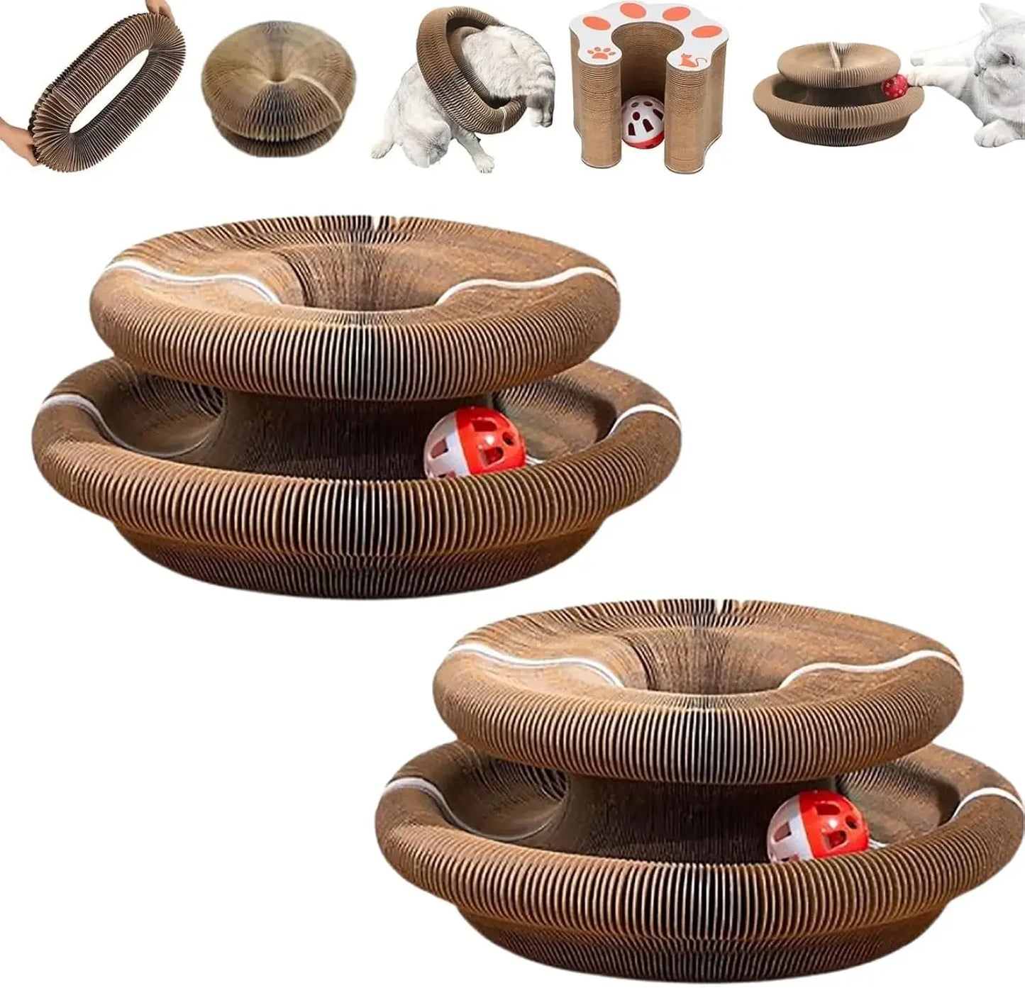 Kitty Kurlz Cat Toy, Marlene Kitty Kurlz, Kitty Curls Cat Toy, Magic Organ Cat Scratching Board Toy, Interactive Cat Ball Toy