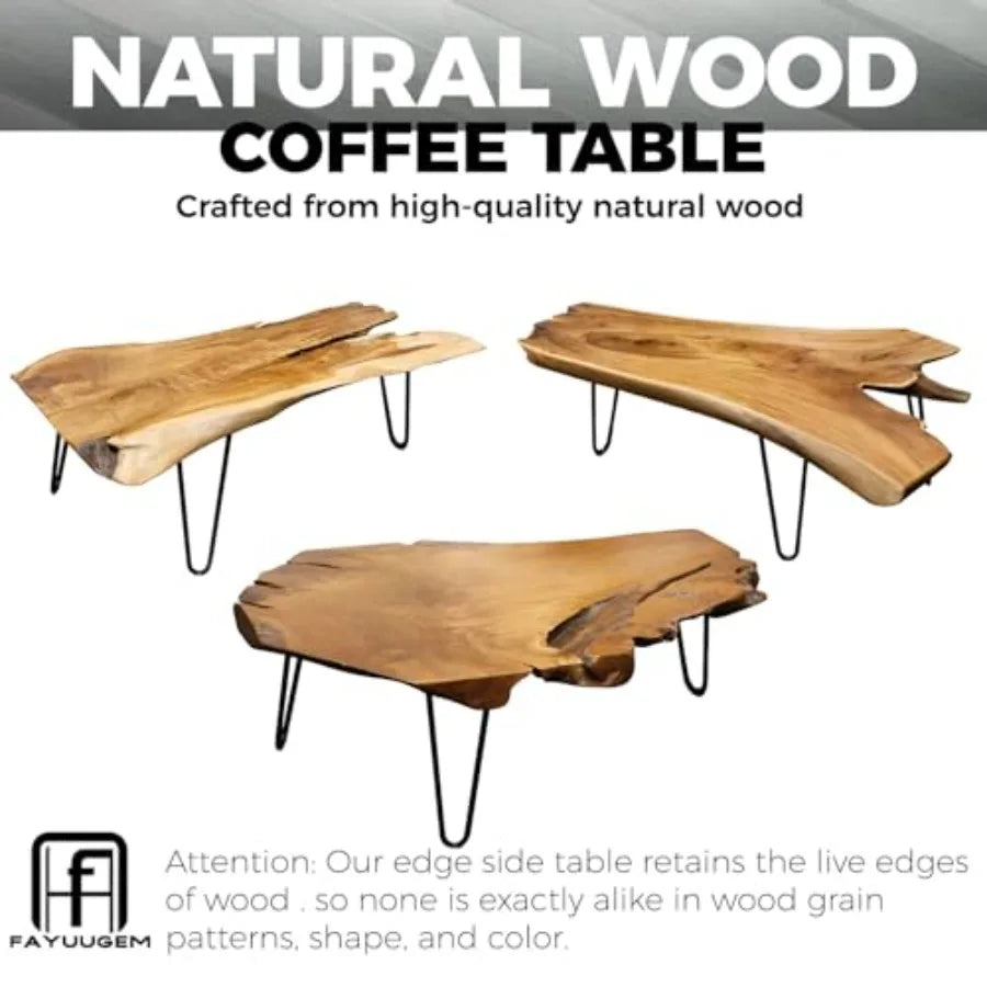 Wood Coffee Table Live Edge Coffee Table tural Wooden Coffee Tables for Living Room